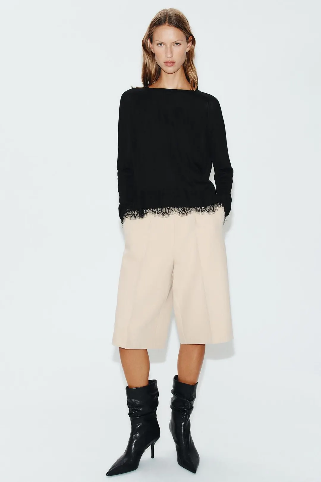 Ажурный вязаный джемпер, Zara