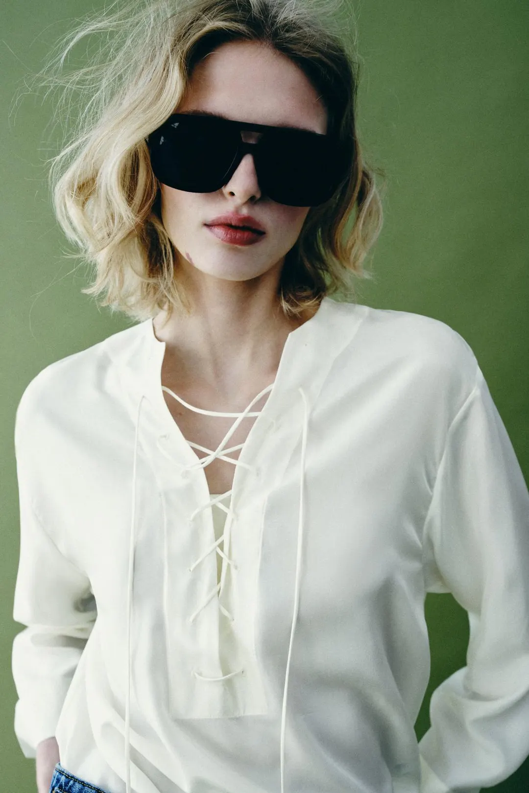 Рубашка из 100% шелка ZW Collection, Zara