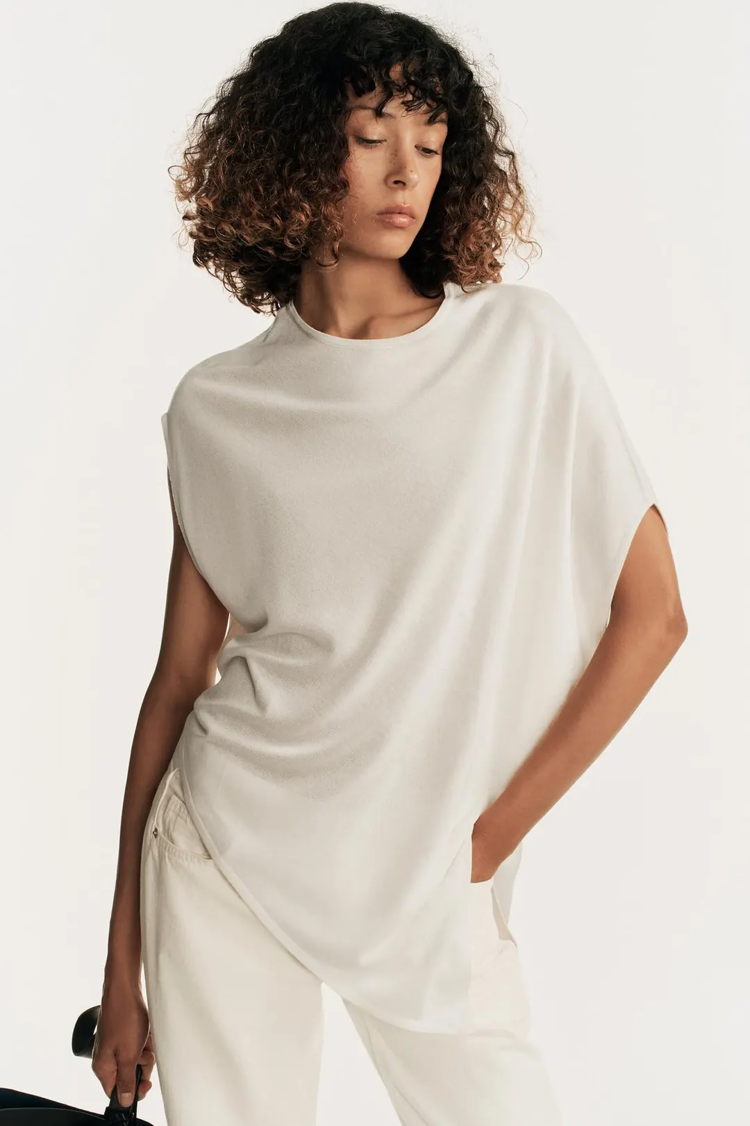 Асимметричный вязаный топ, Zara