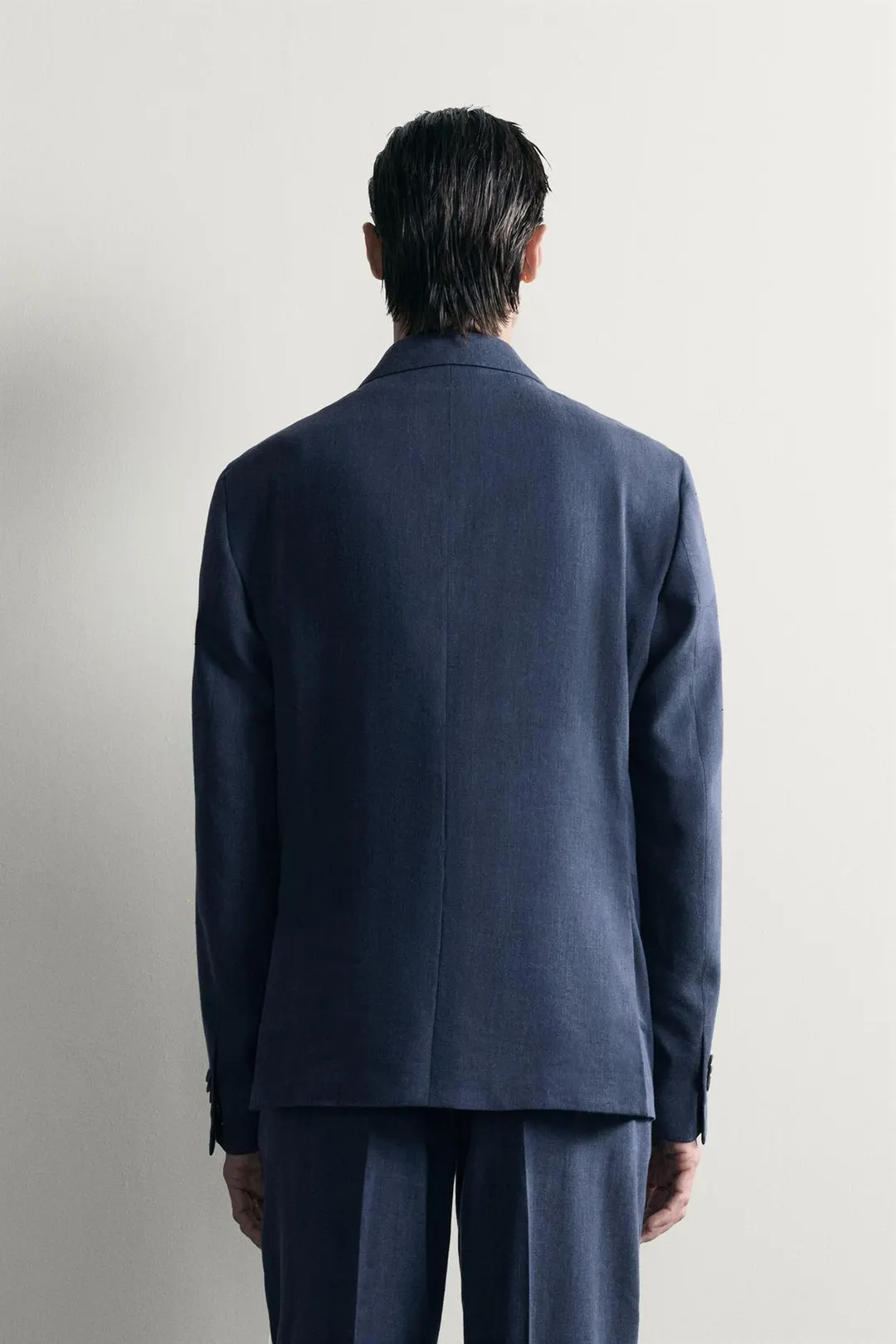 Пиджак классического кроя из льна и шерсти, Zara