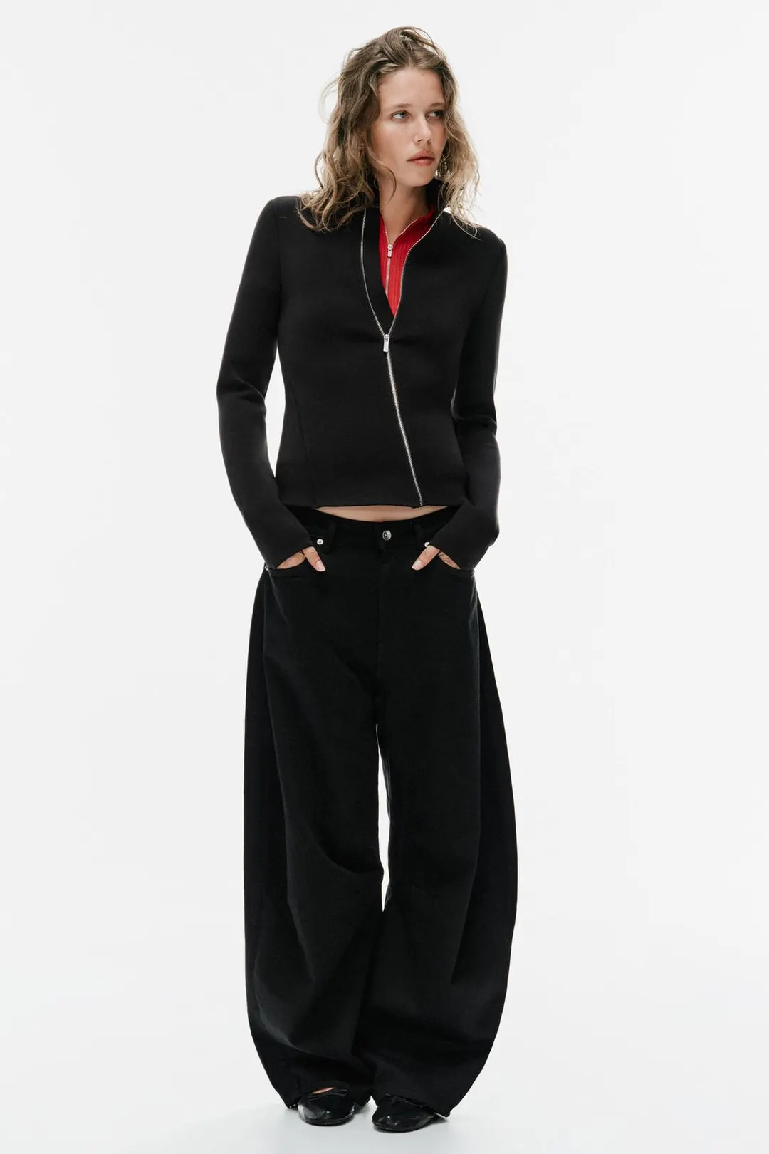 Куртка с металлической молнией, Zara