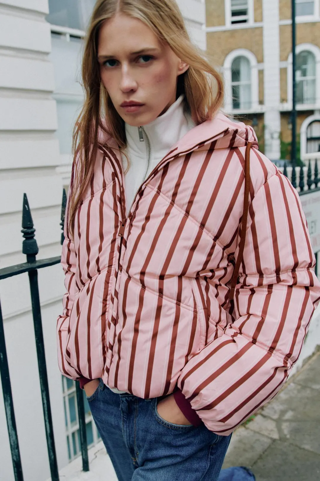 Водоотталкивающий утепленный анорак с капюшоном, Zara
