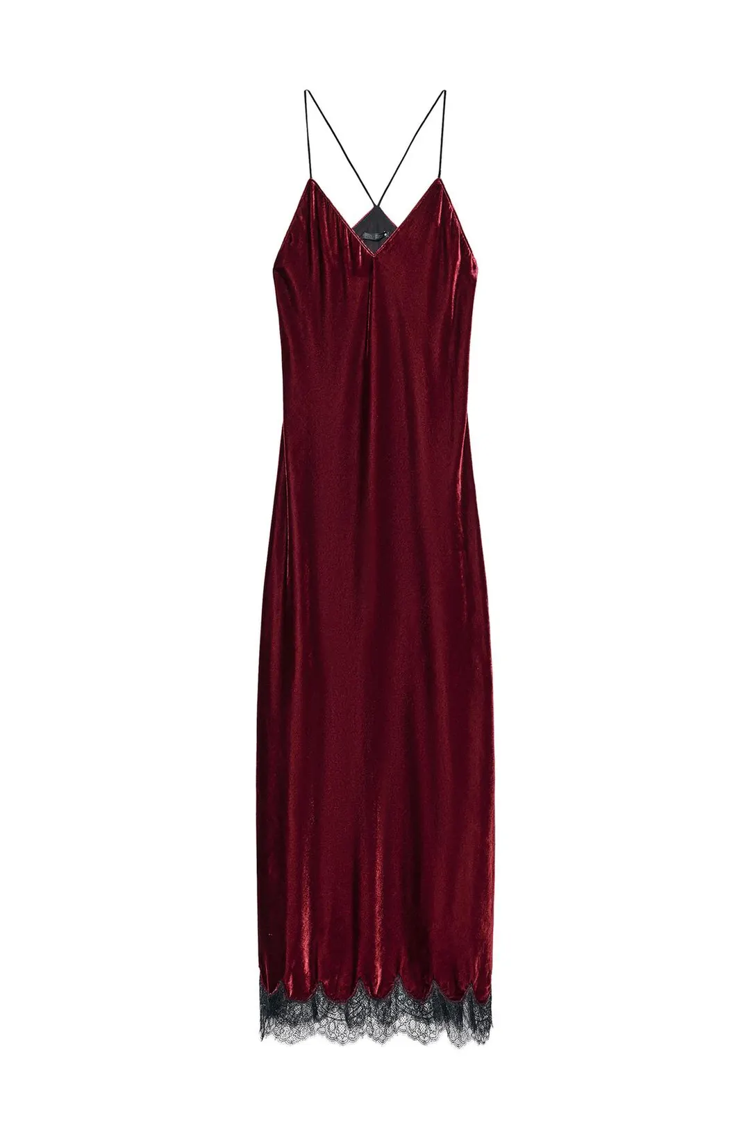 Платье ZW Collection из бархата и кружева, Zara