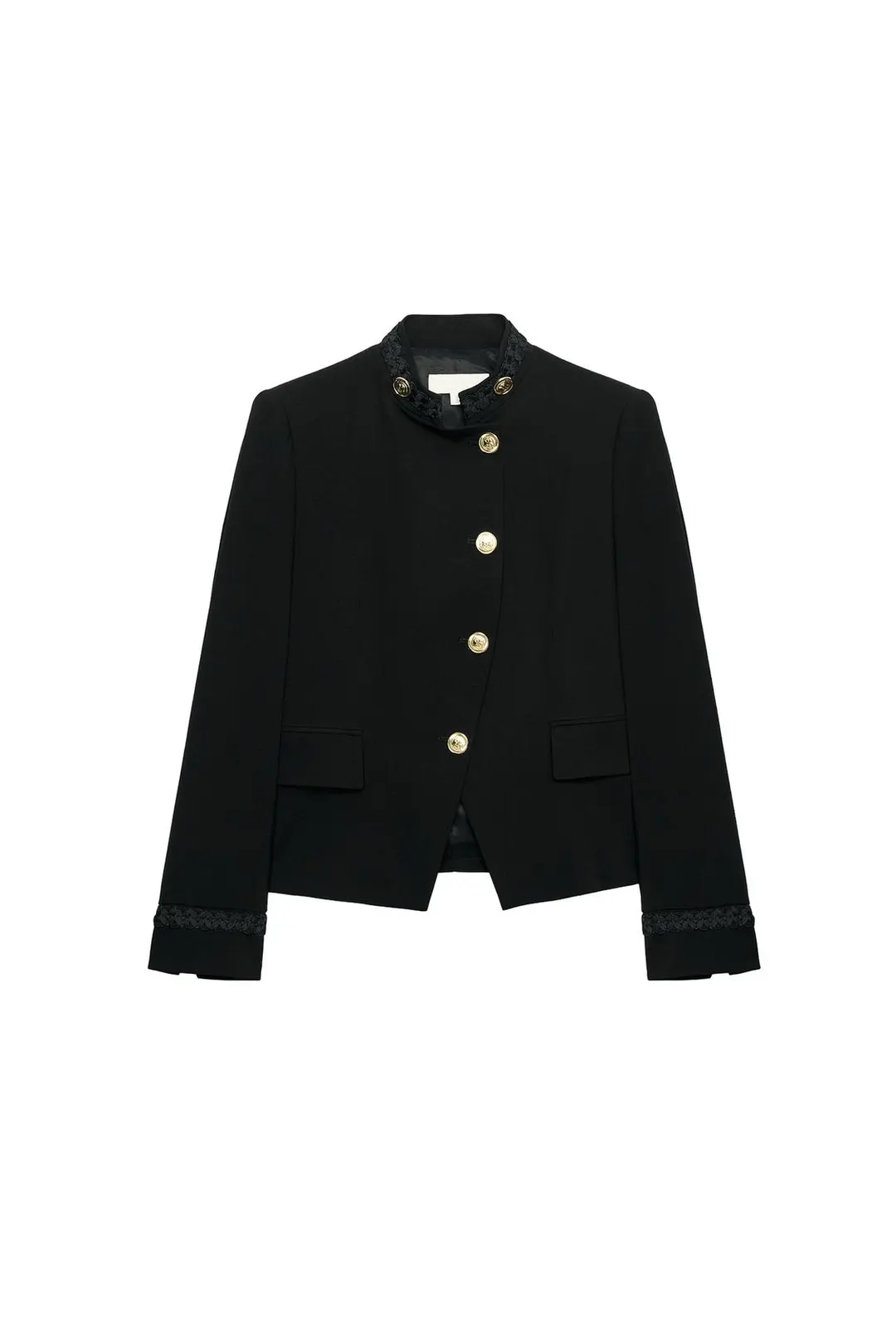 Блейзер двубортный с тесьмой, Zara