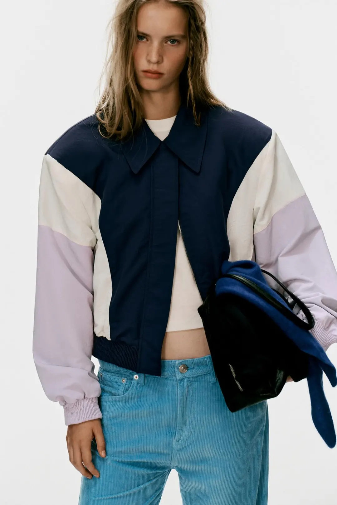 Куртка-бомбер с контрастными деталями, Zara