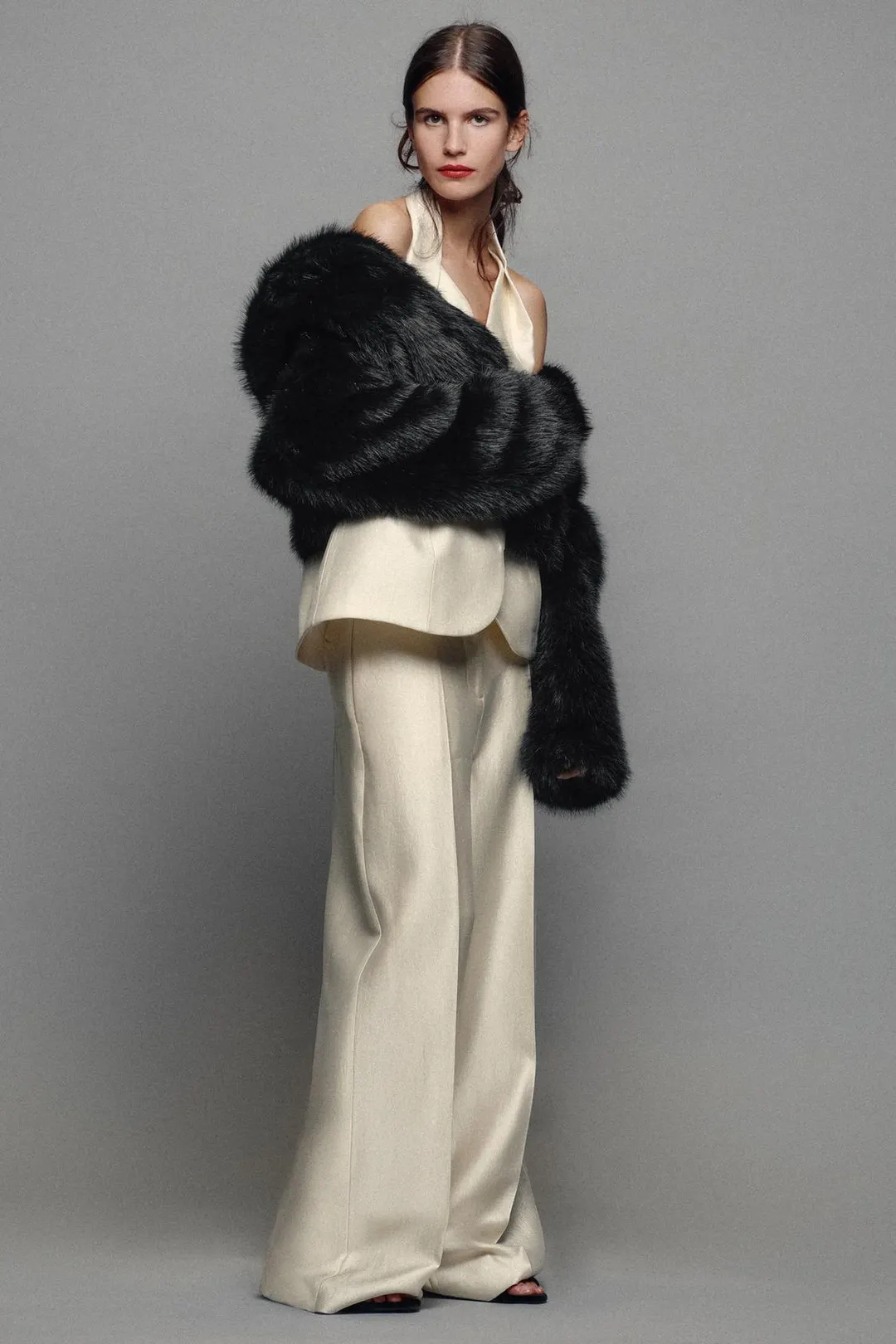 Короткая шуба из искусственного меха, Zara