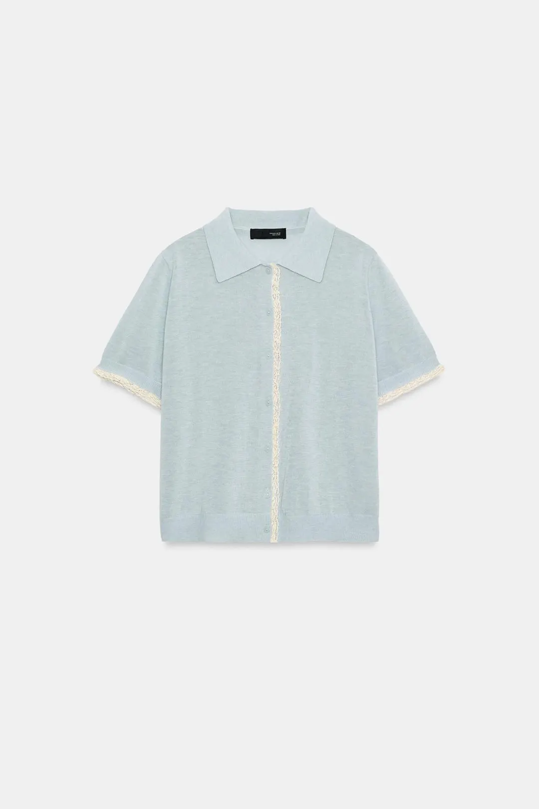 Кардиган с короткими рукавами и кружевной отделкой, Zara