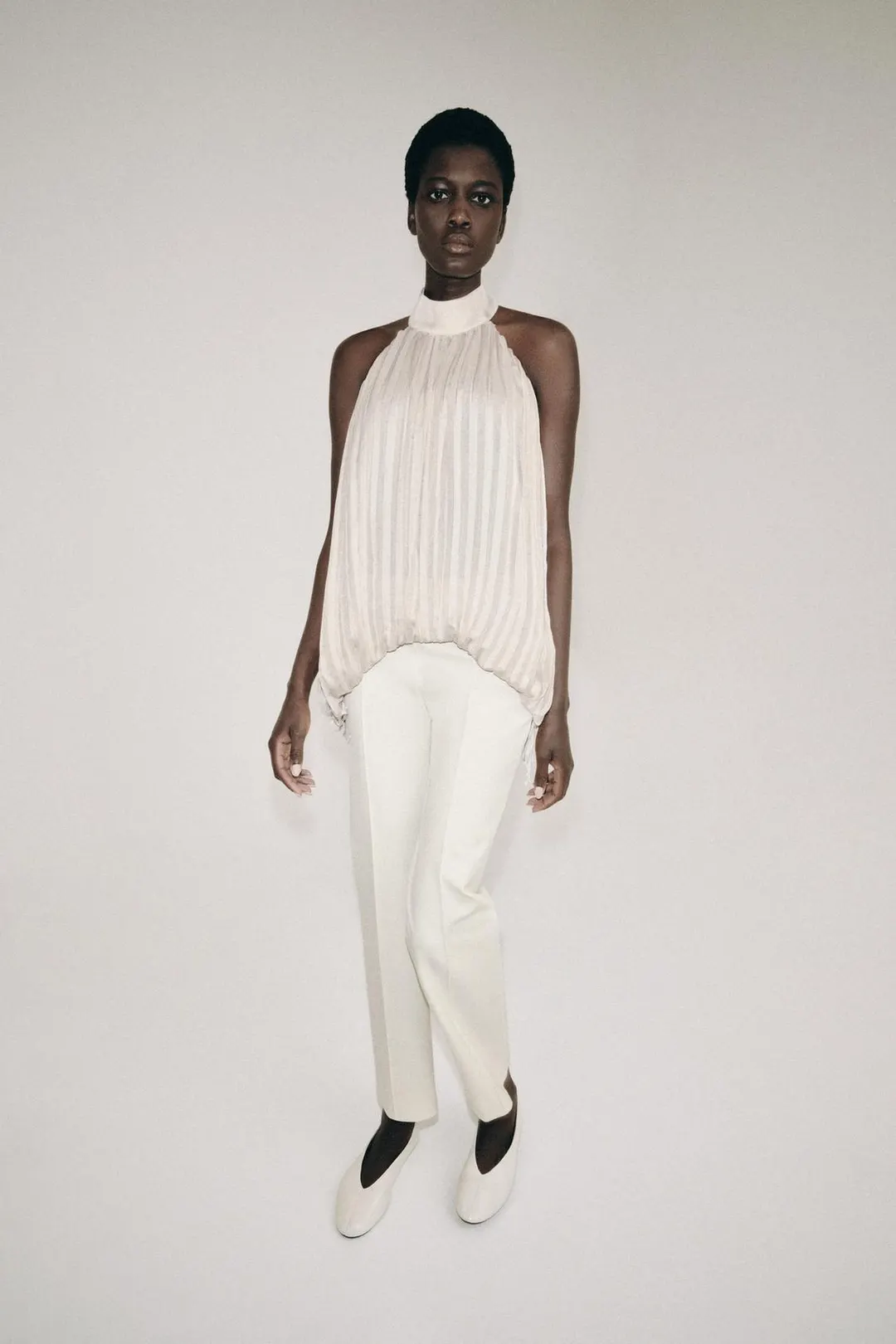 Топ халтер со складками ZW Collection, Zara