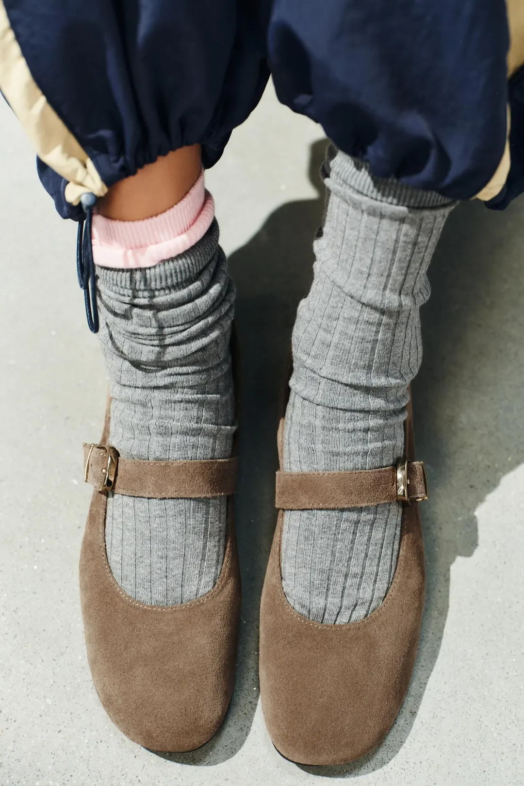 Балетки из замшевого спилка, Zara