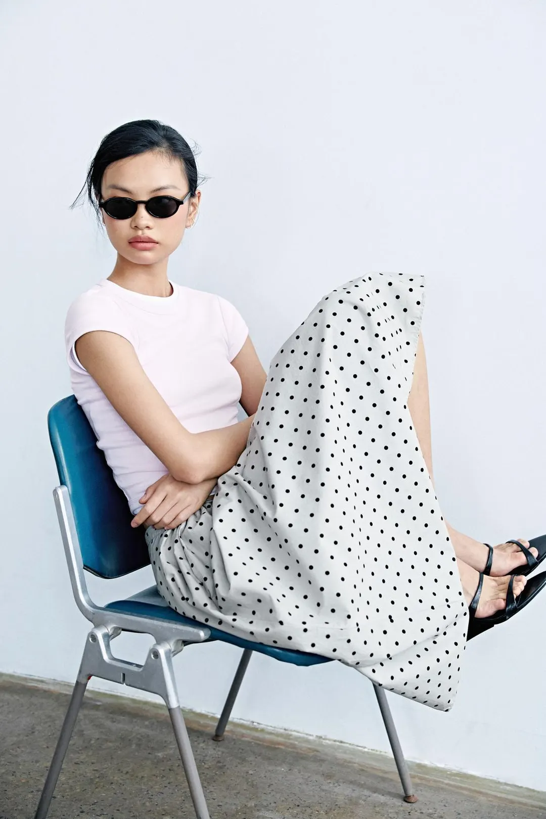 Юбка миди в горошек, Zara