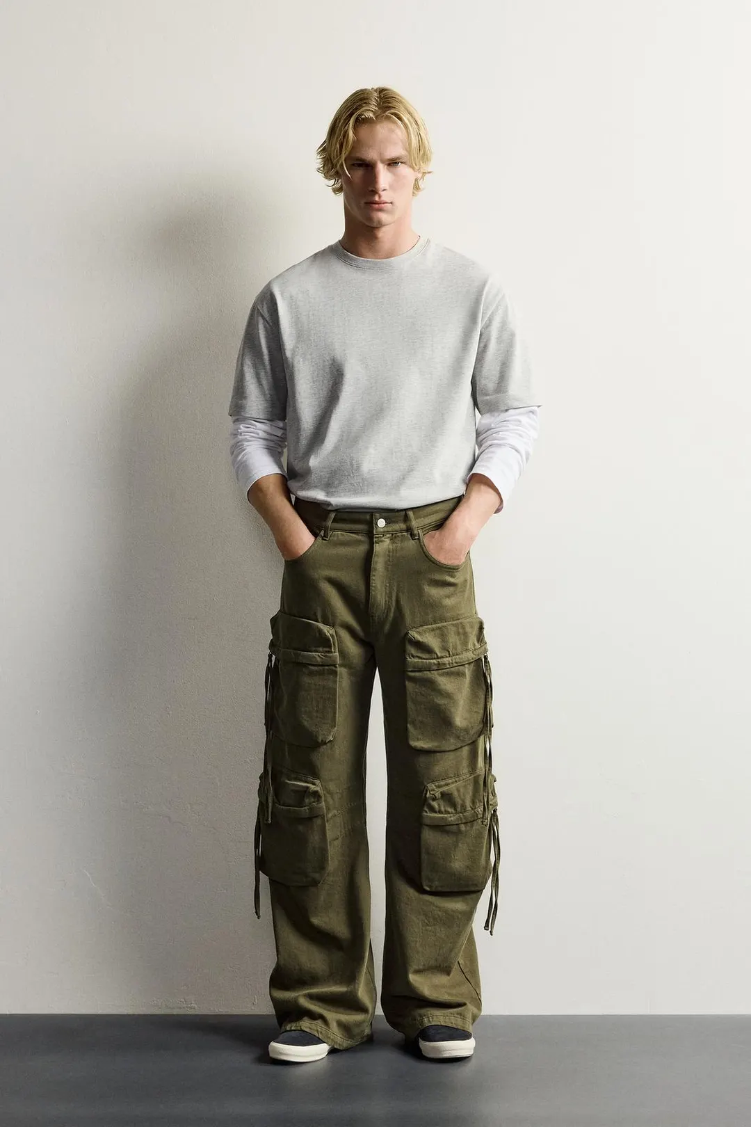 Брюки карго свободного кроя, Zara