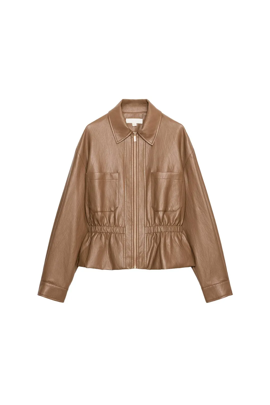 Куртка под кожу с эластичным поясом, Zara