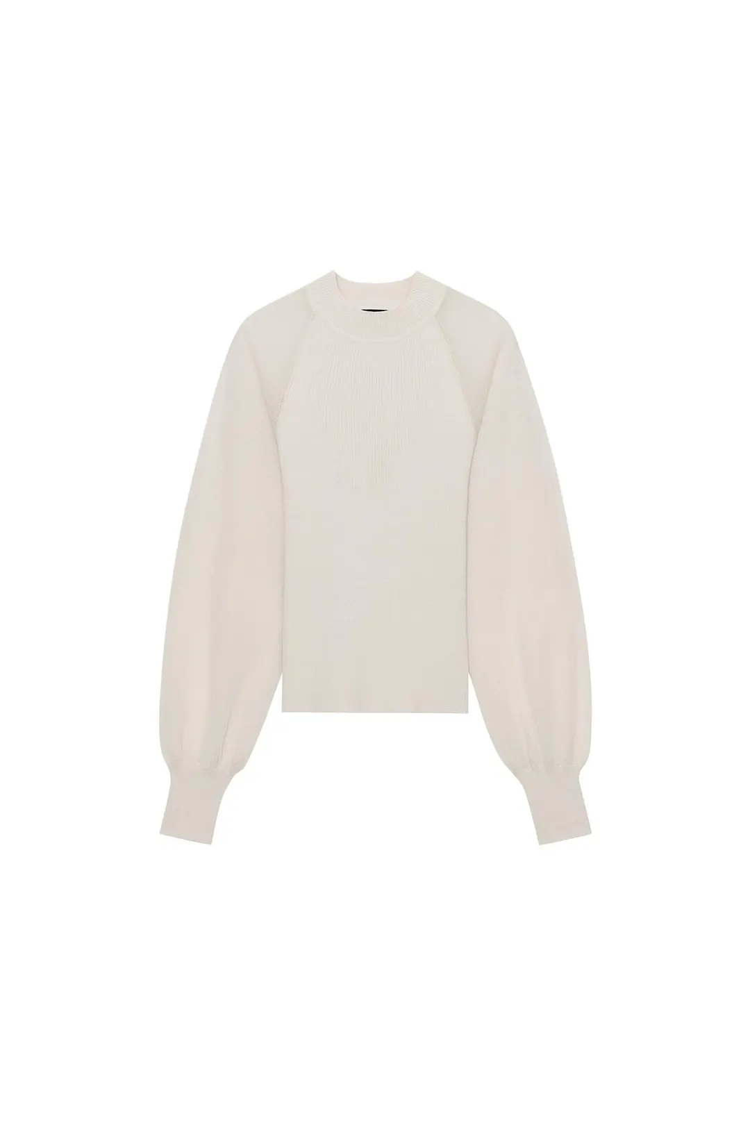 Вязаный джемпер с контрастными рукавами, Zara