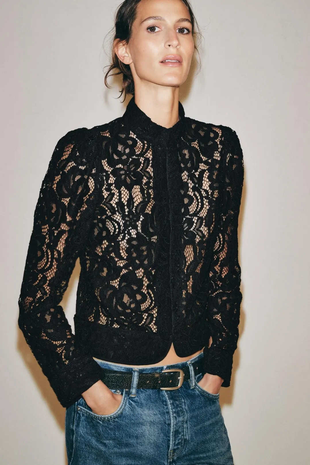 Кружевной блейзер ZW Collection, Zara
