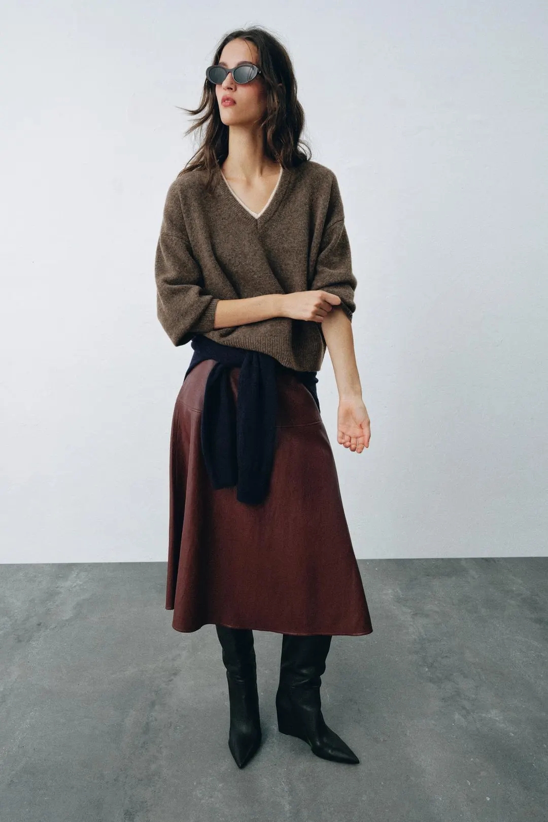 Двухслойный свитер из смесовой шерсти, Zara
