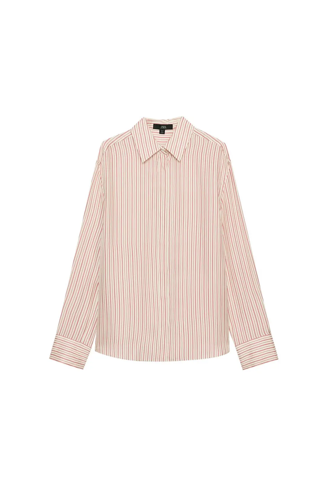 Шелковая рубашка в полоску ZW Collection, Zara