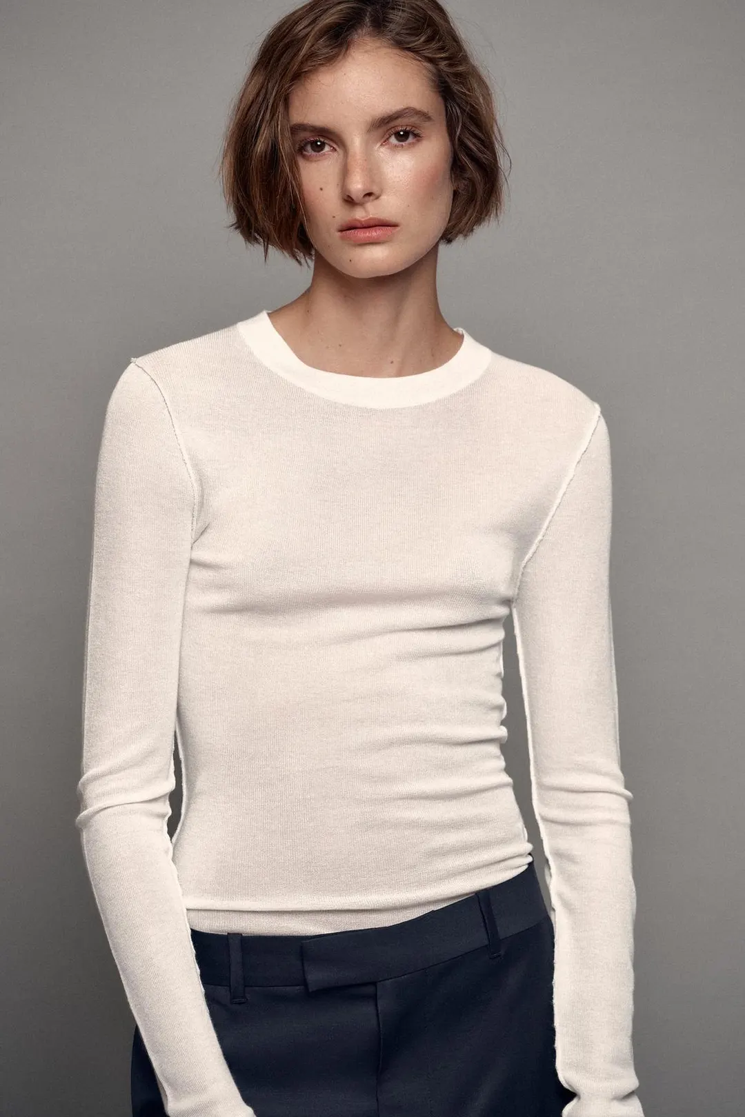 Полупрозрачный трикотажный топ, Zara