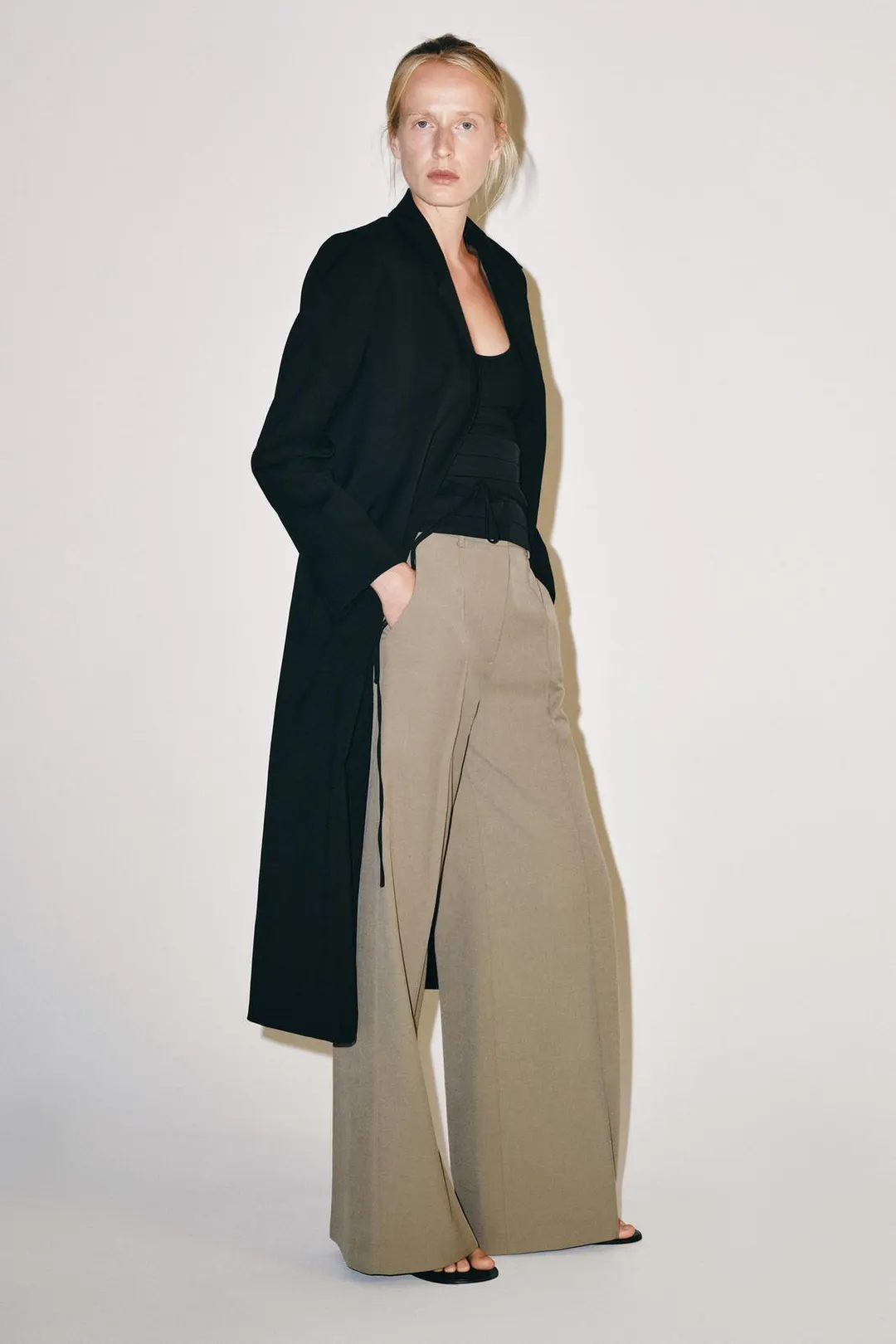 Брюки широкого кроя ZW Collection, Zara