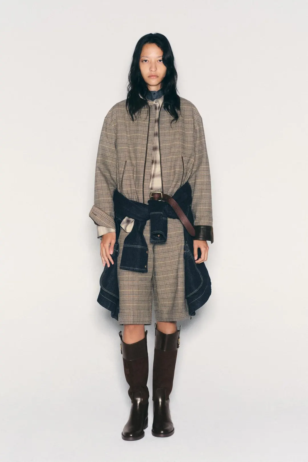 Комбинированные сапоги для верховой езды, Zara