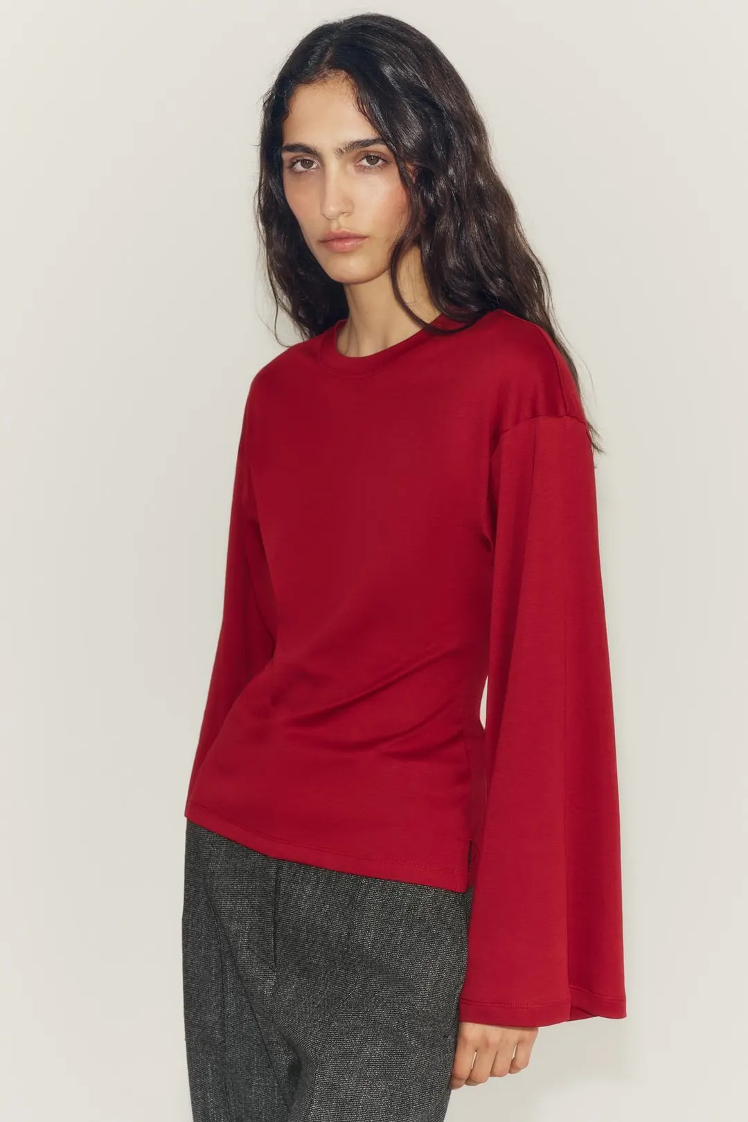 Футболка облегающего кроя из хлопка SUPIMA®, Zara