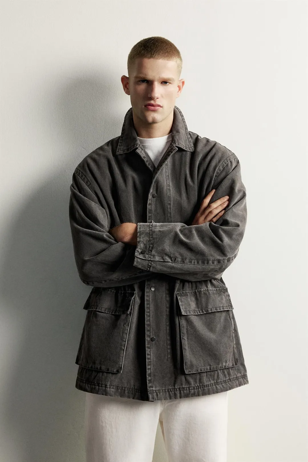 Утепленная парка свободного кроя, Zara