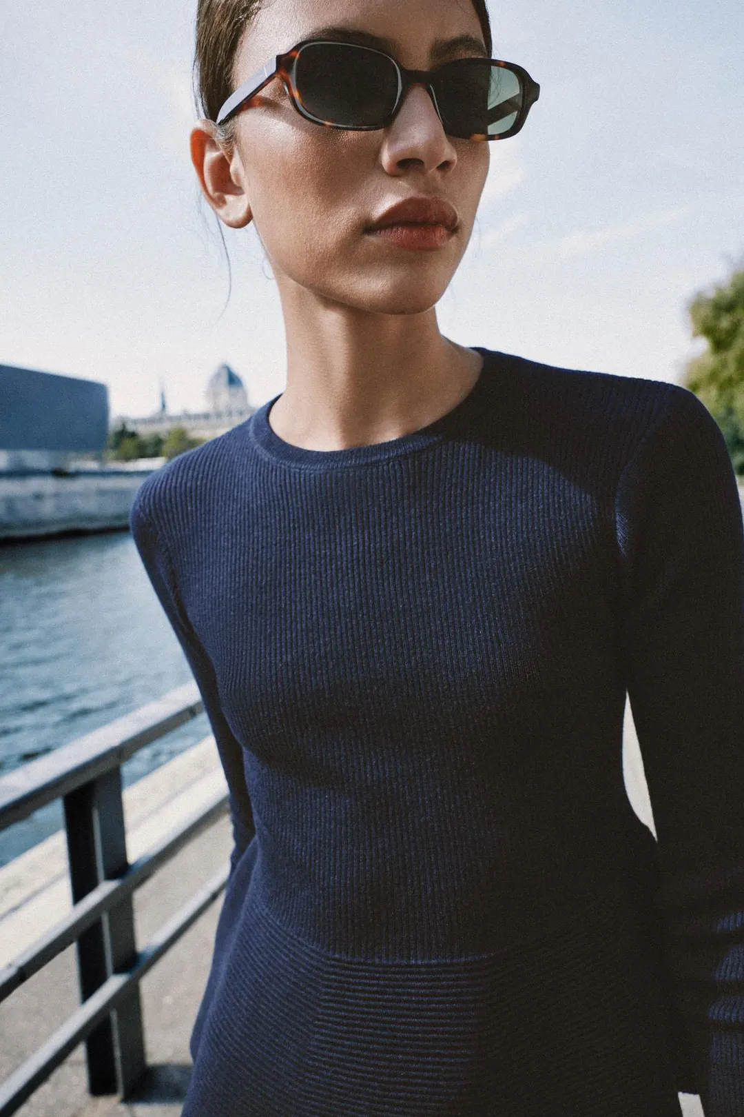 Джемпер из трикотажа с баской, Zara