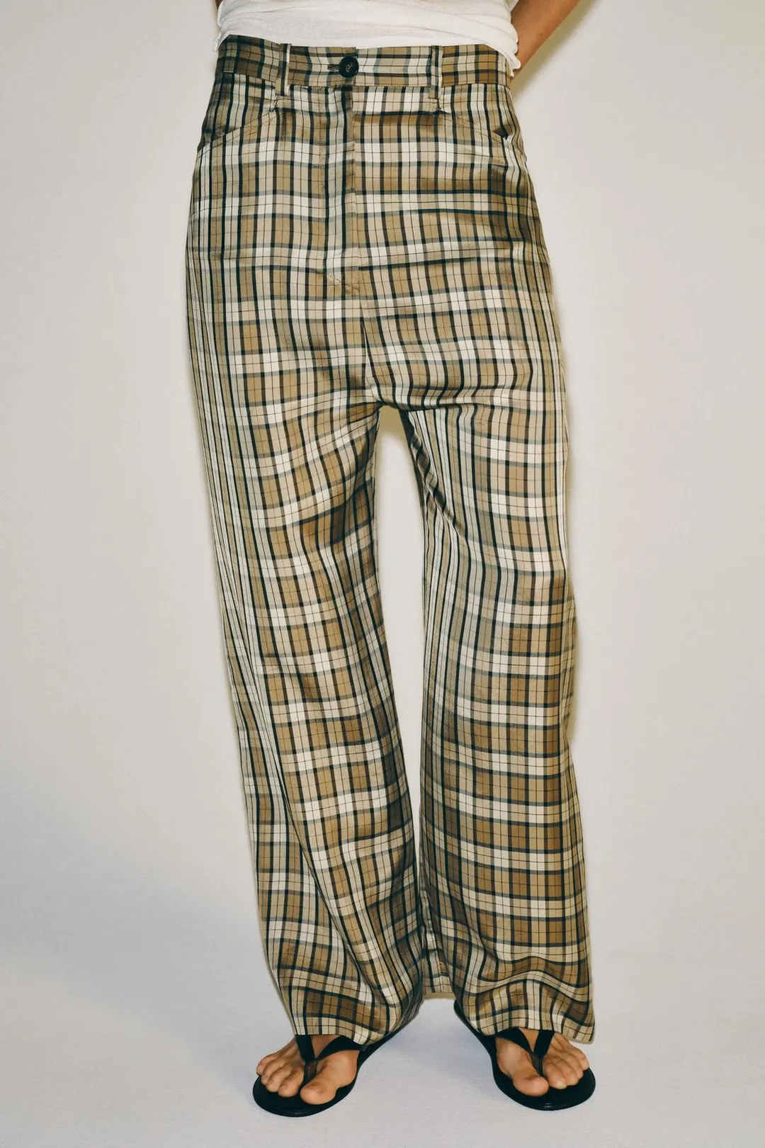 Брюки в клетку ZW Collection, Zara
