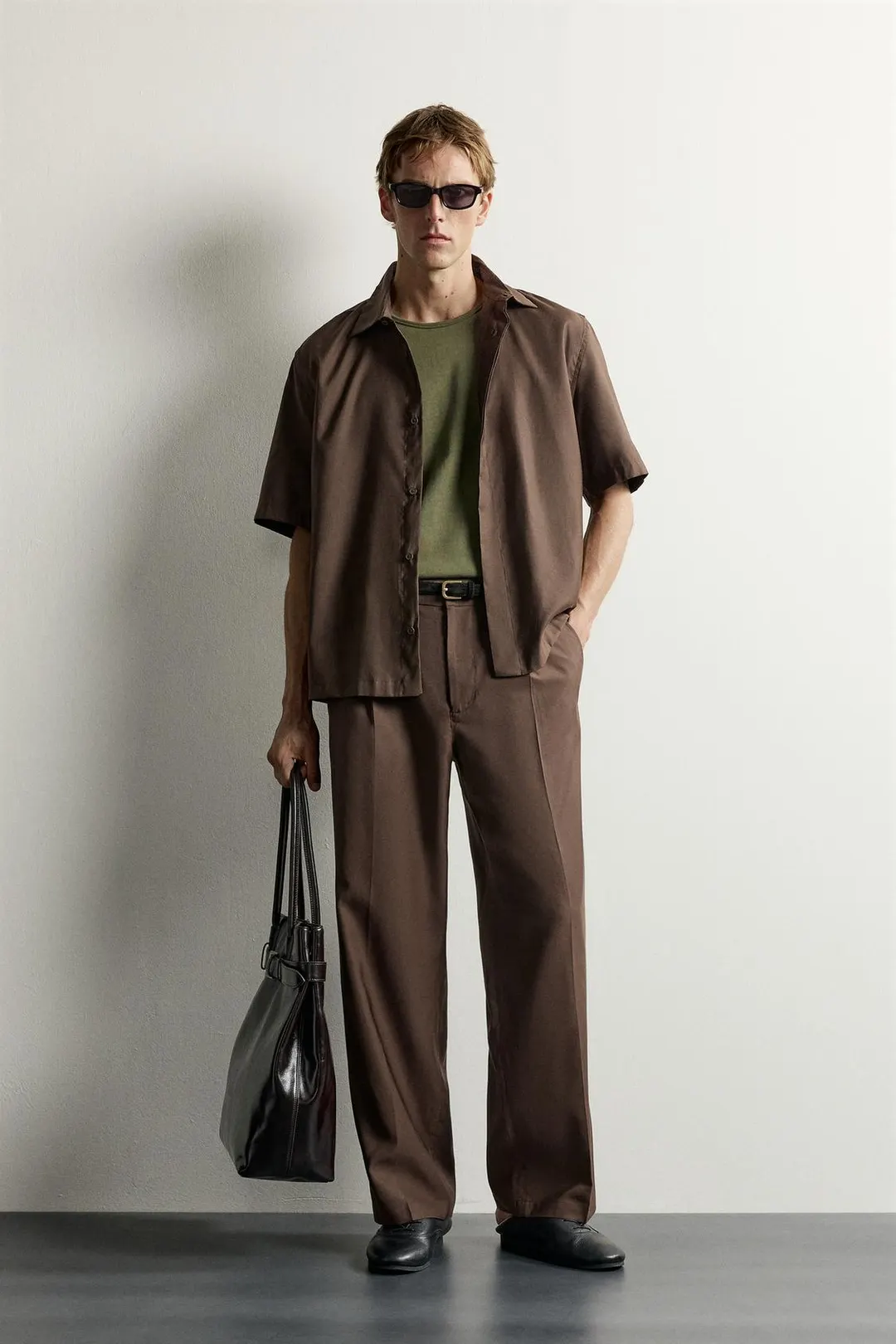 Струящиеся брюки со складками, Zara