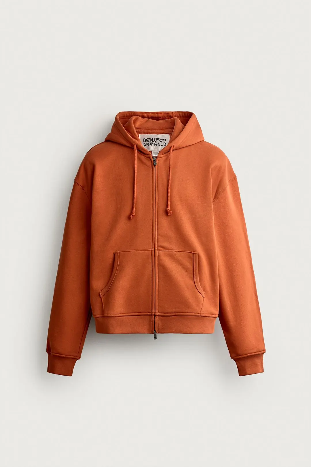 Укороченная толстовка на молнии с капюшоном, Zara
