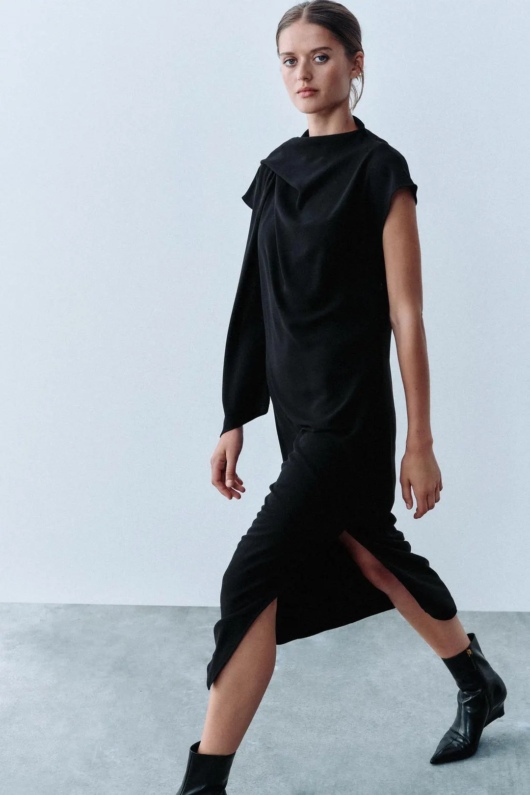 Платье миди с платочным принтом, Zara