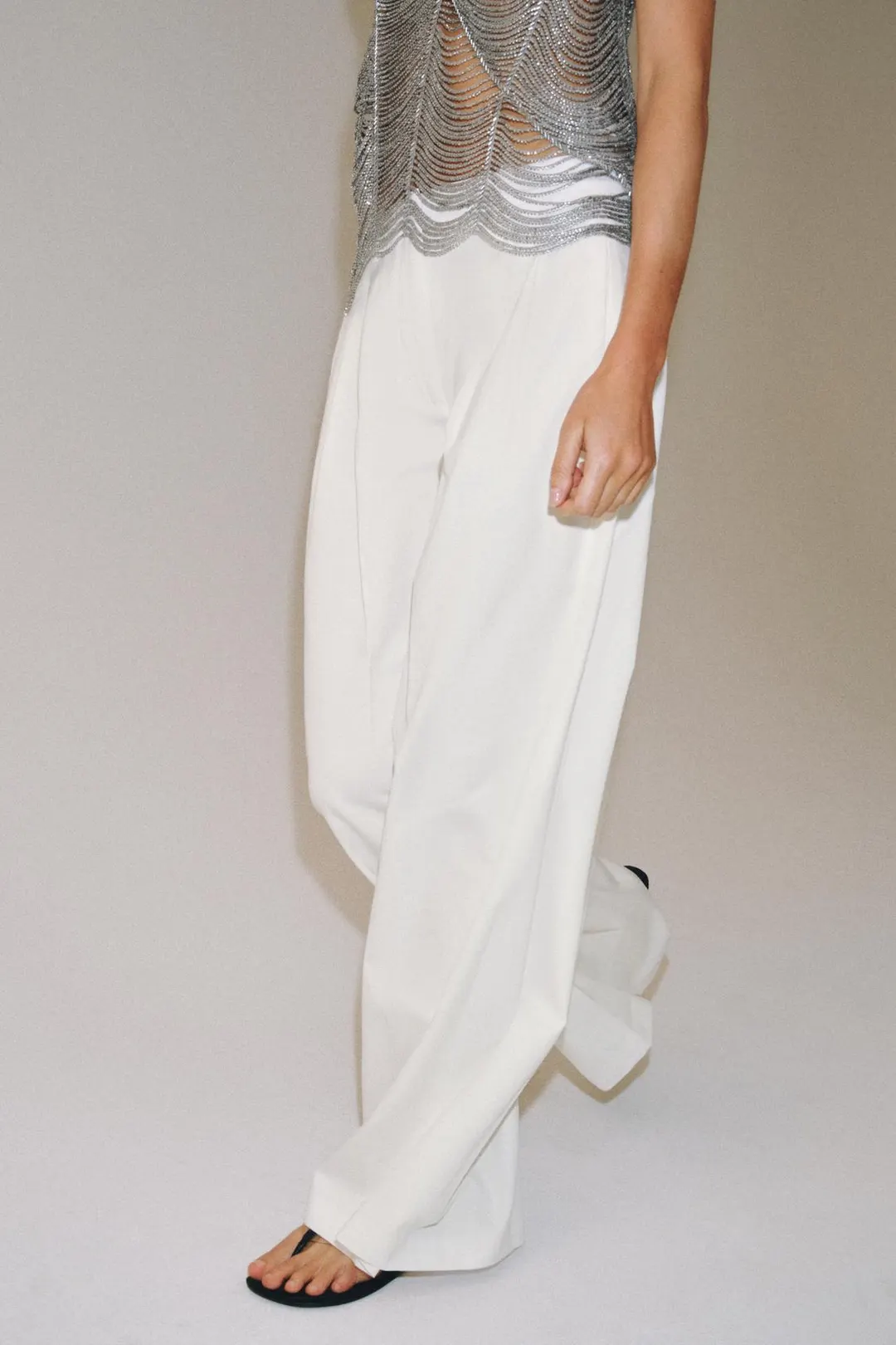 Брюки-палаццо со складками ZW Collection, Zara