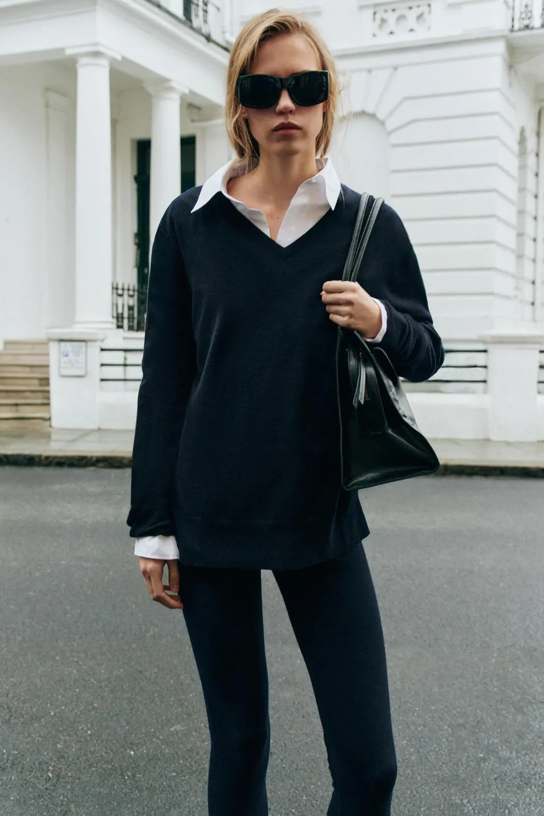 Трикотажный свитер оверсайз, Zara