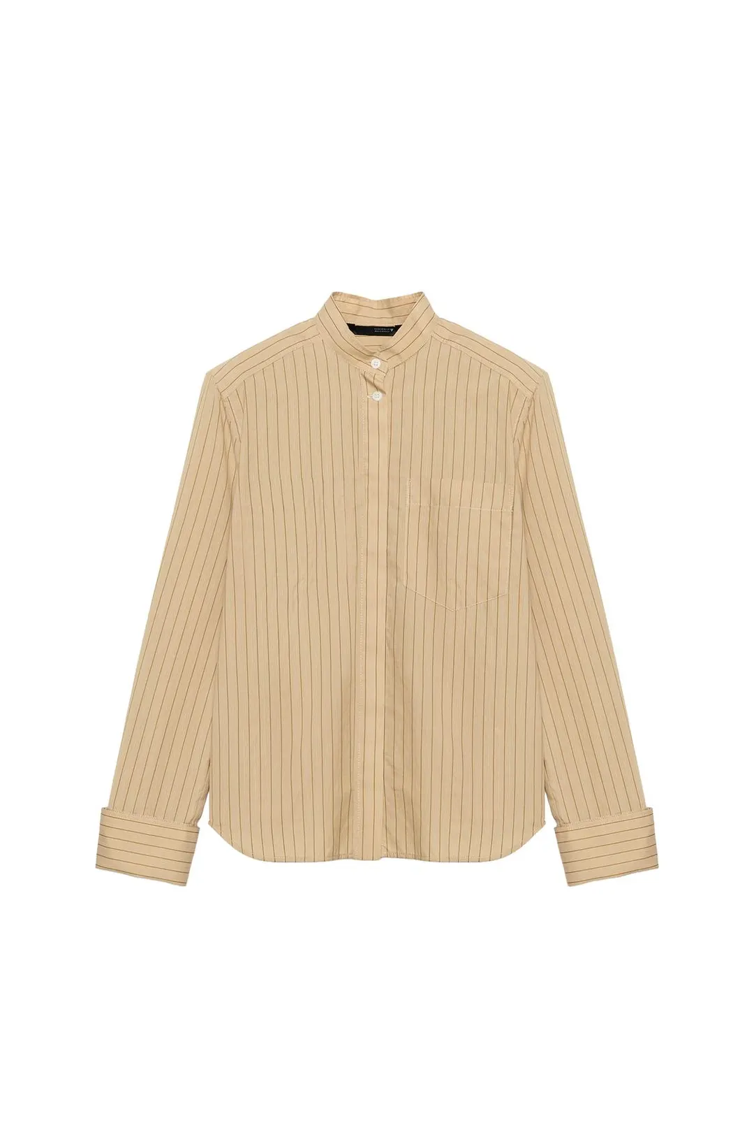 Рубашка в полоску с подплечниками, Zara