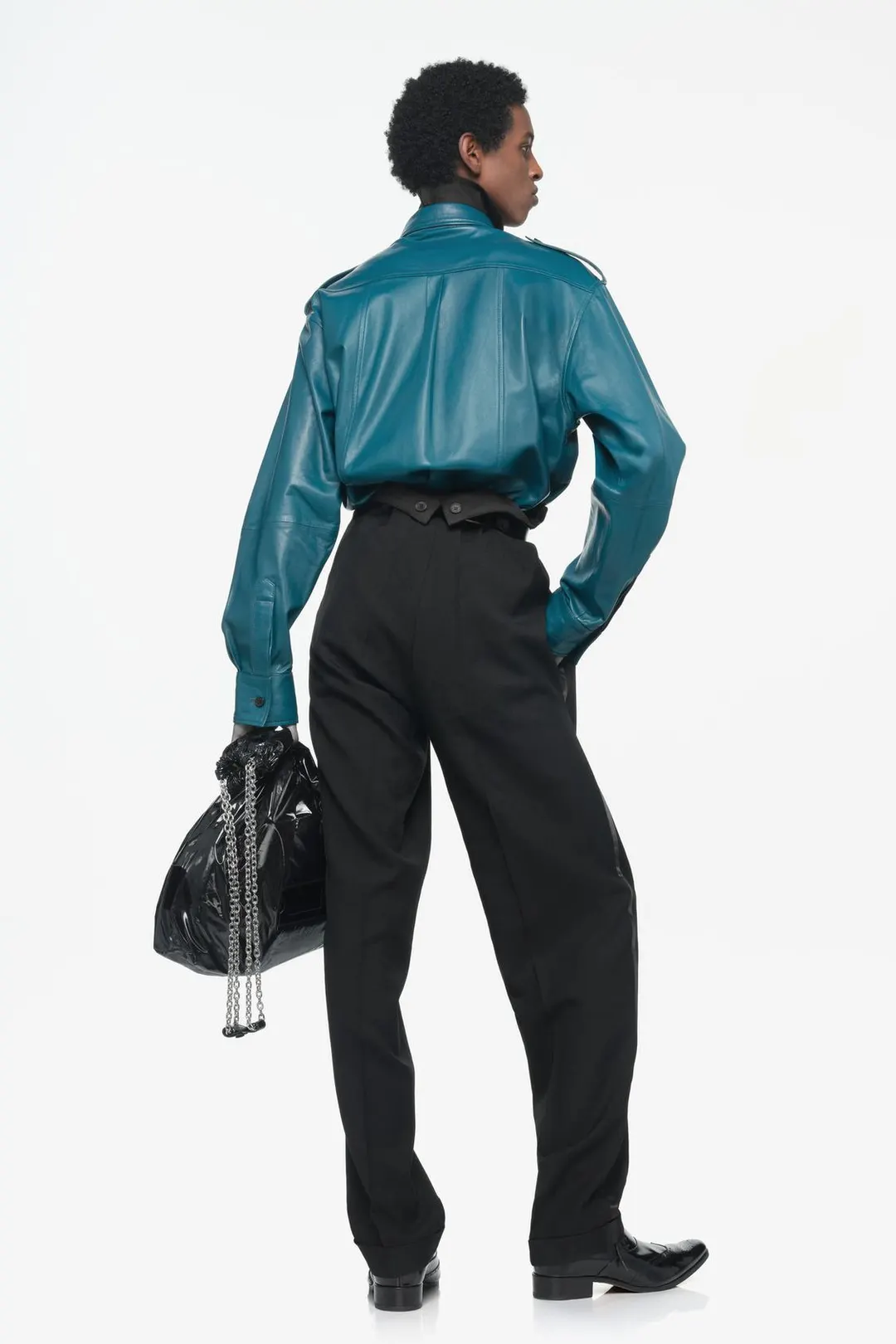 Кожаная рубашка свободного кроя Limited Edition, Zara
