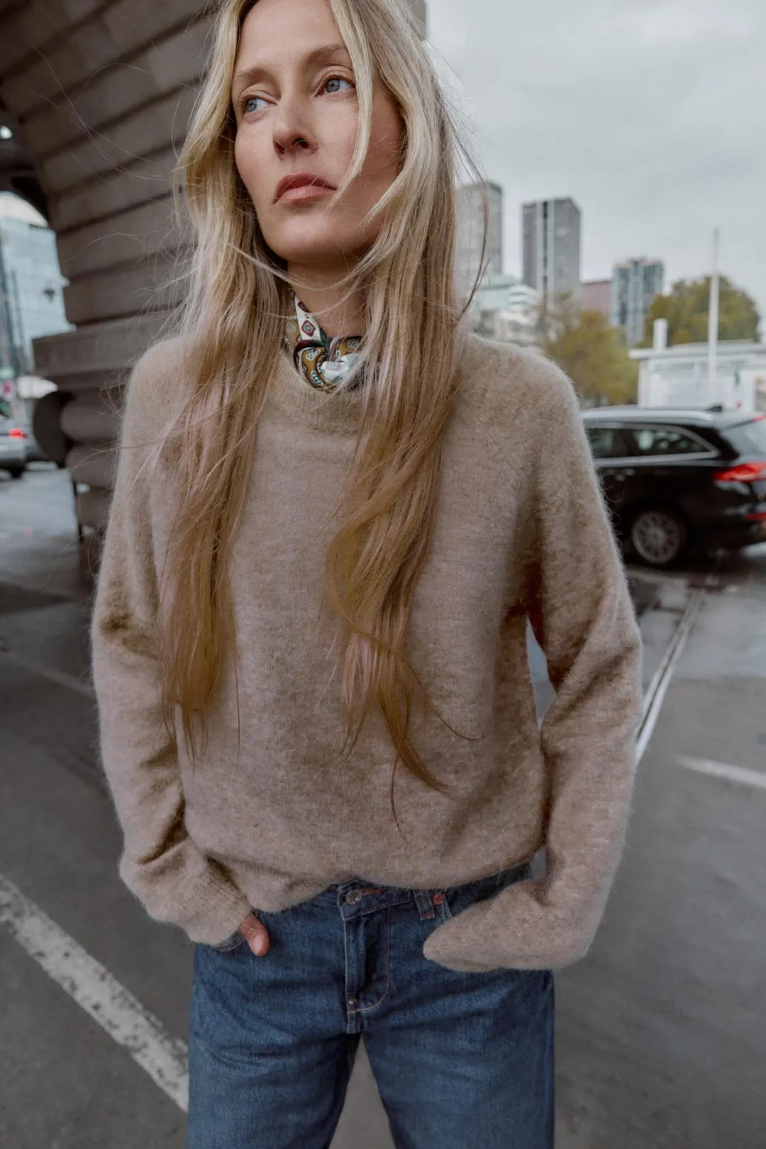 Свитер из смесовой шерсти с альпакой, Zara
