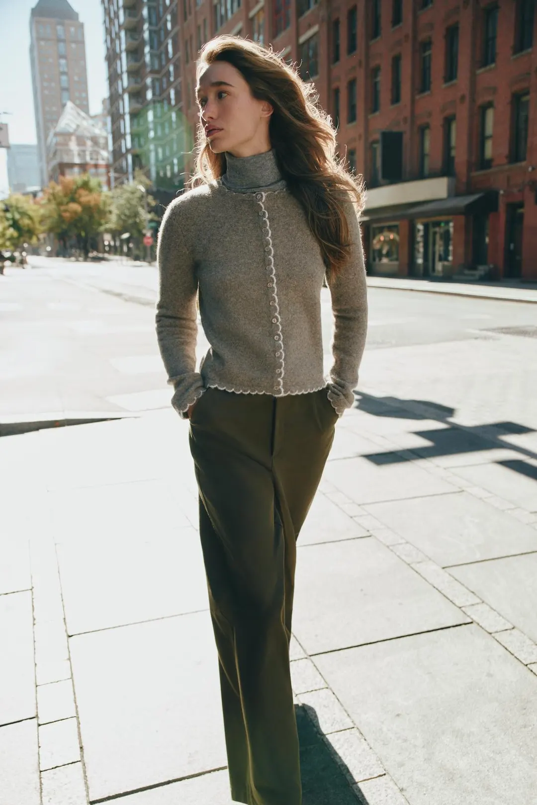 Кардиган с контрастной отделкой, Zara