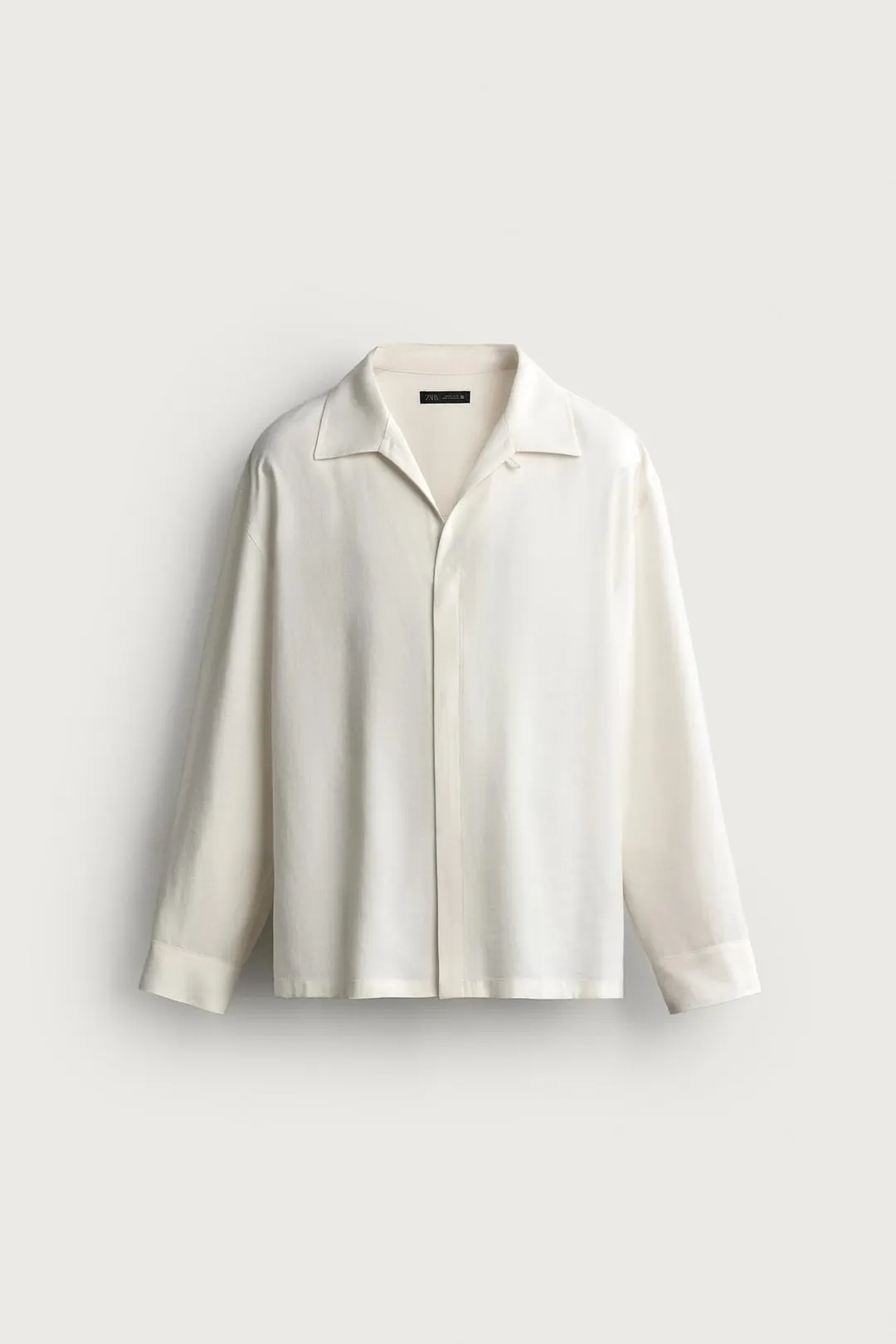 Рубашка свободного кроя из смесового модала, Zara