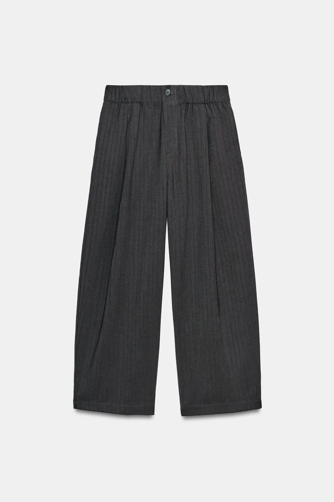Брюки укороченные на резинке, Zara