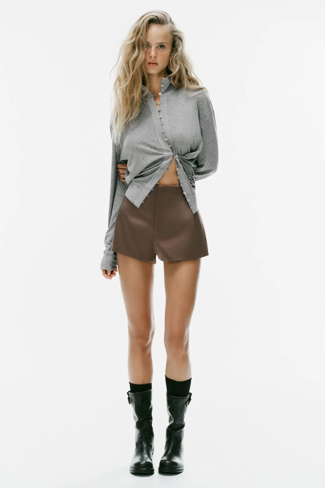 Атласные мини-шорты, Zara