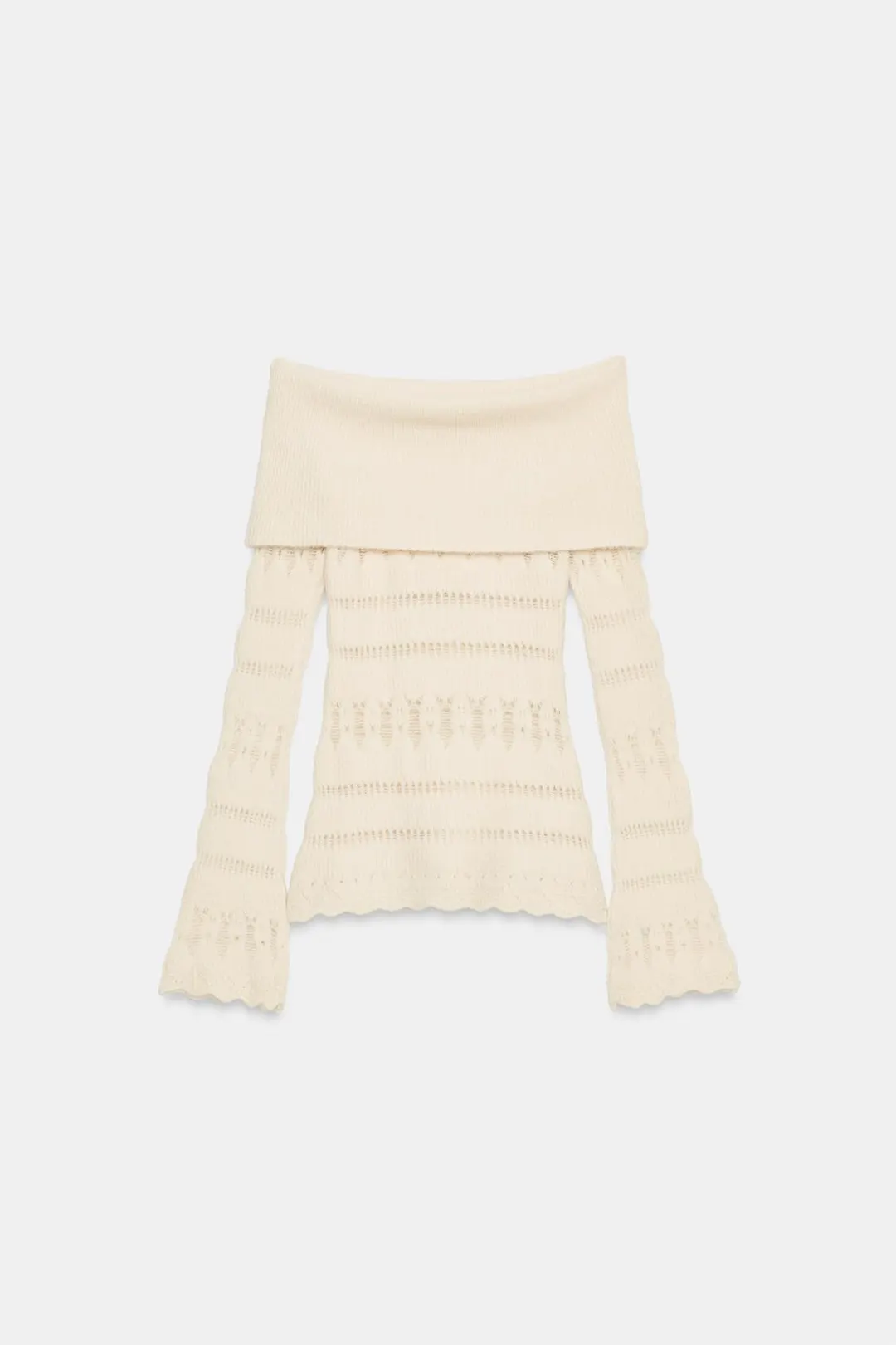Топ ажурный с открытыми плечами, Zara