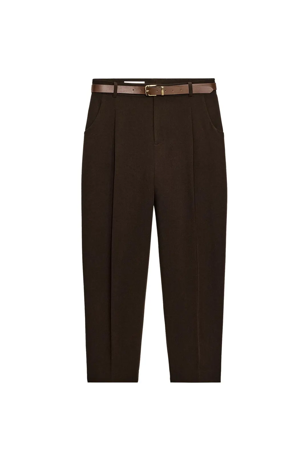 Укороченные брюки с поясом, Zara