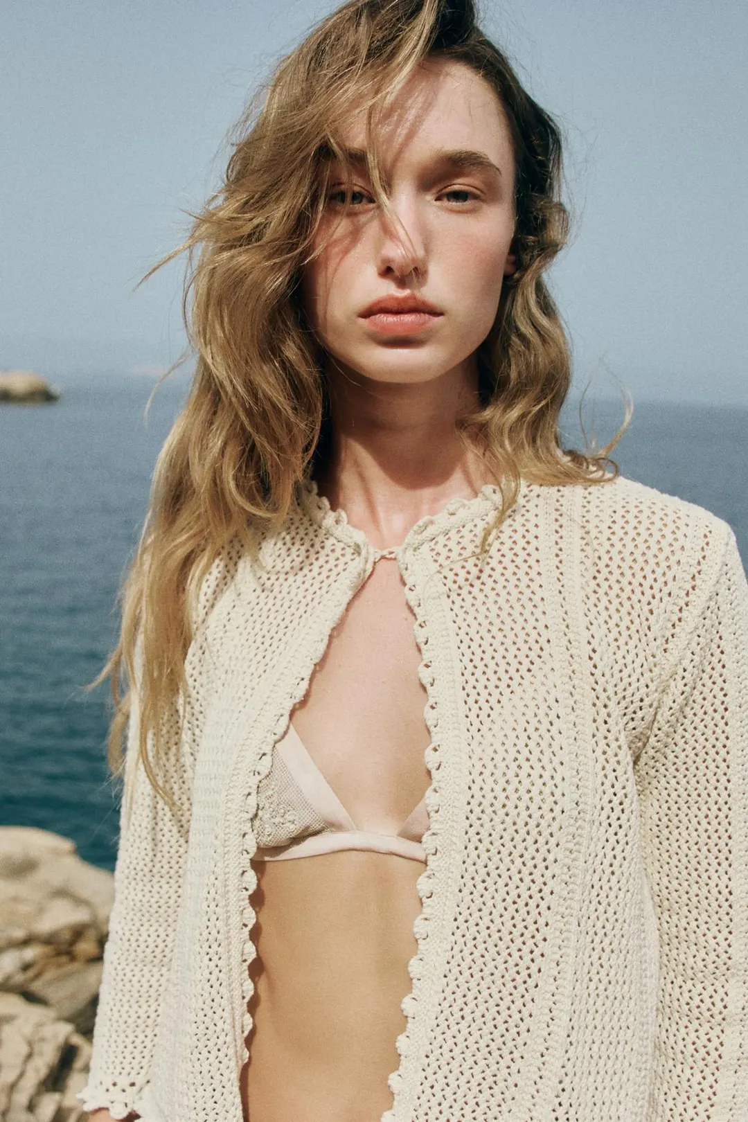 Ажурный трикотажный кардиган, Zara