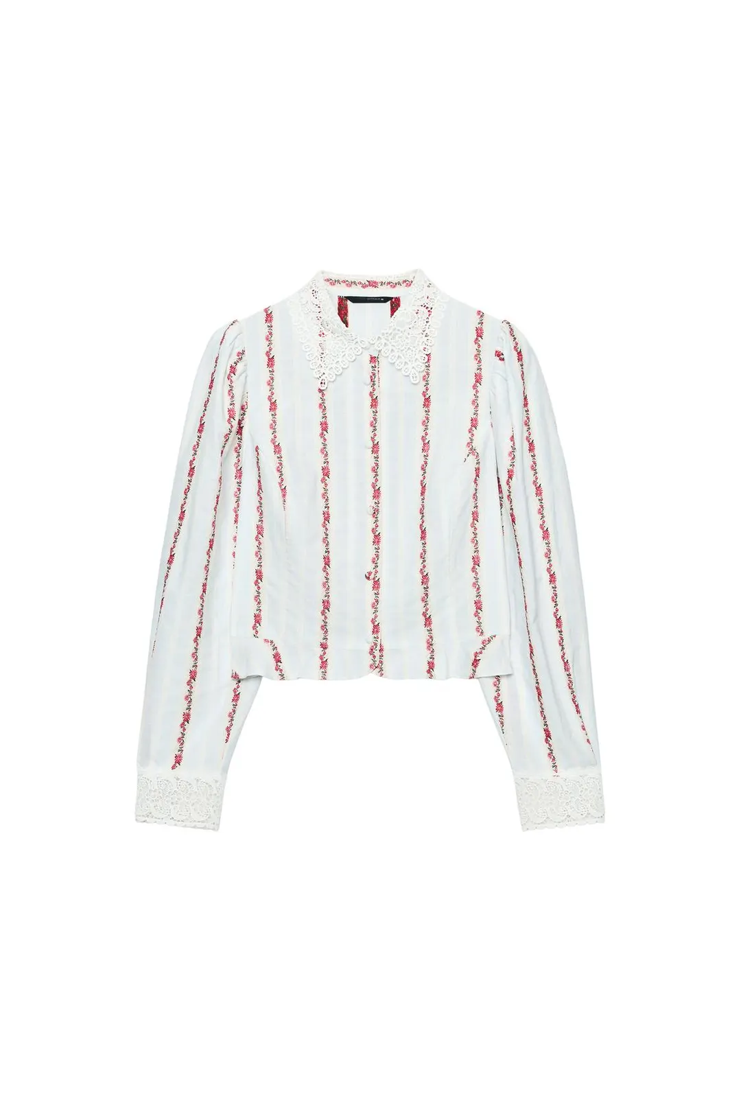 Блузка из гипюра с принтом, Zara