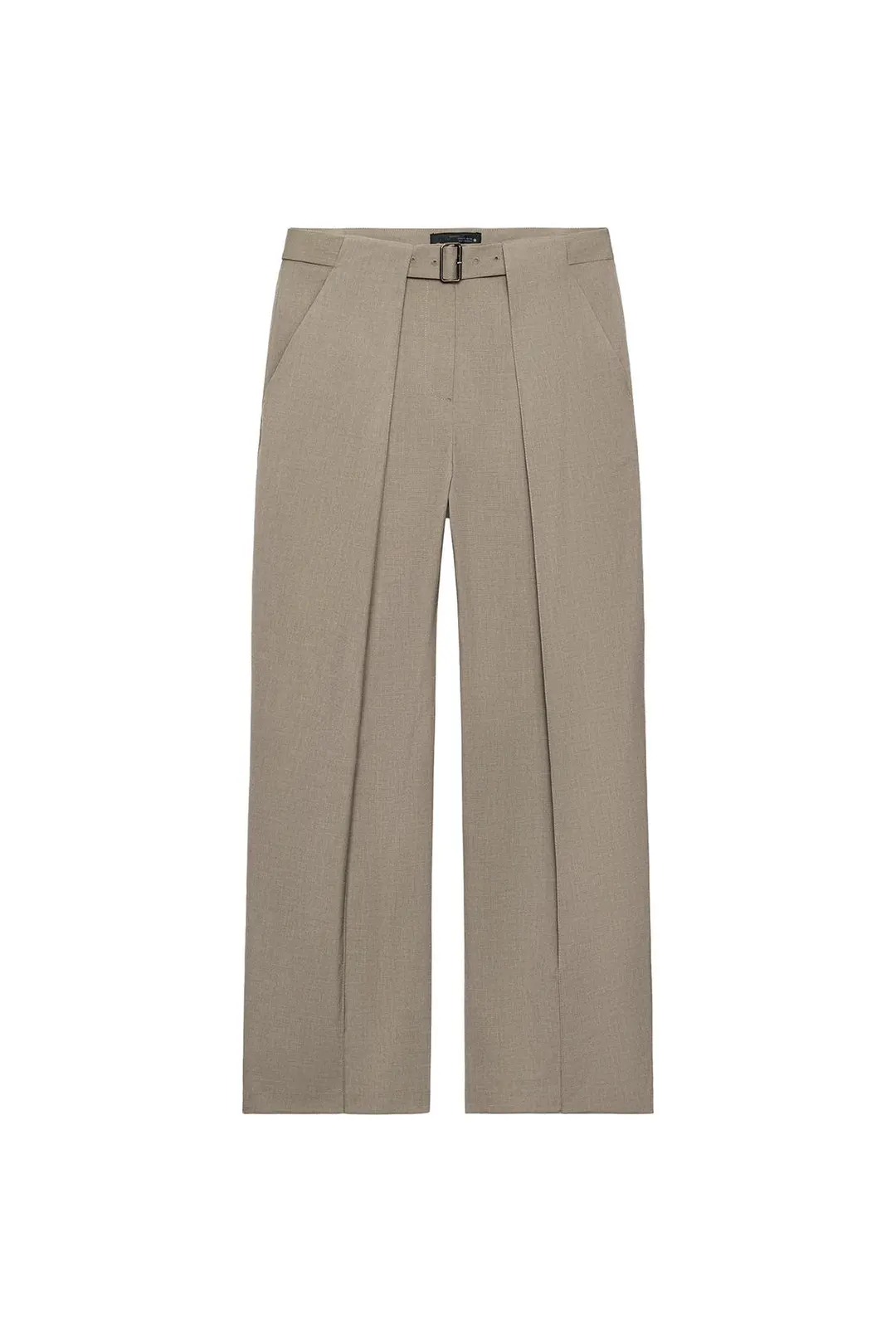 Брюки ZW Collection со складками и поясом, Zara