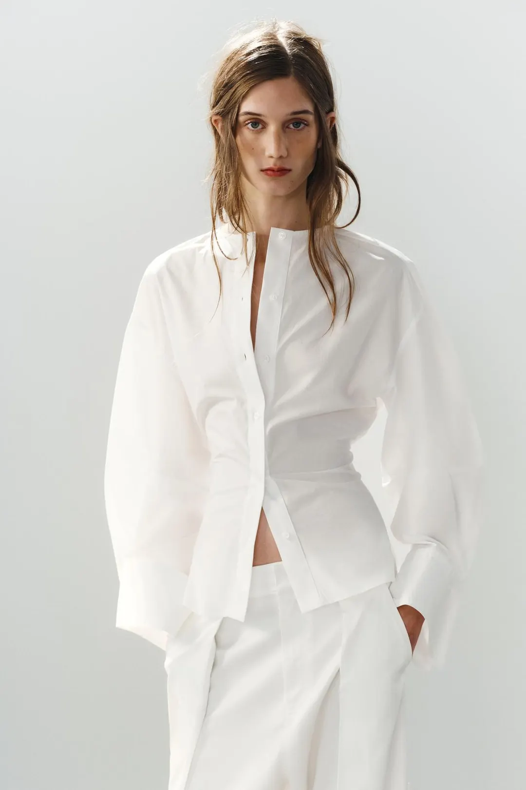Атласные брюки карго силуэта баллон, Zara