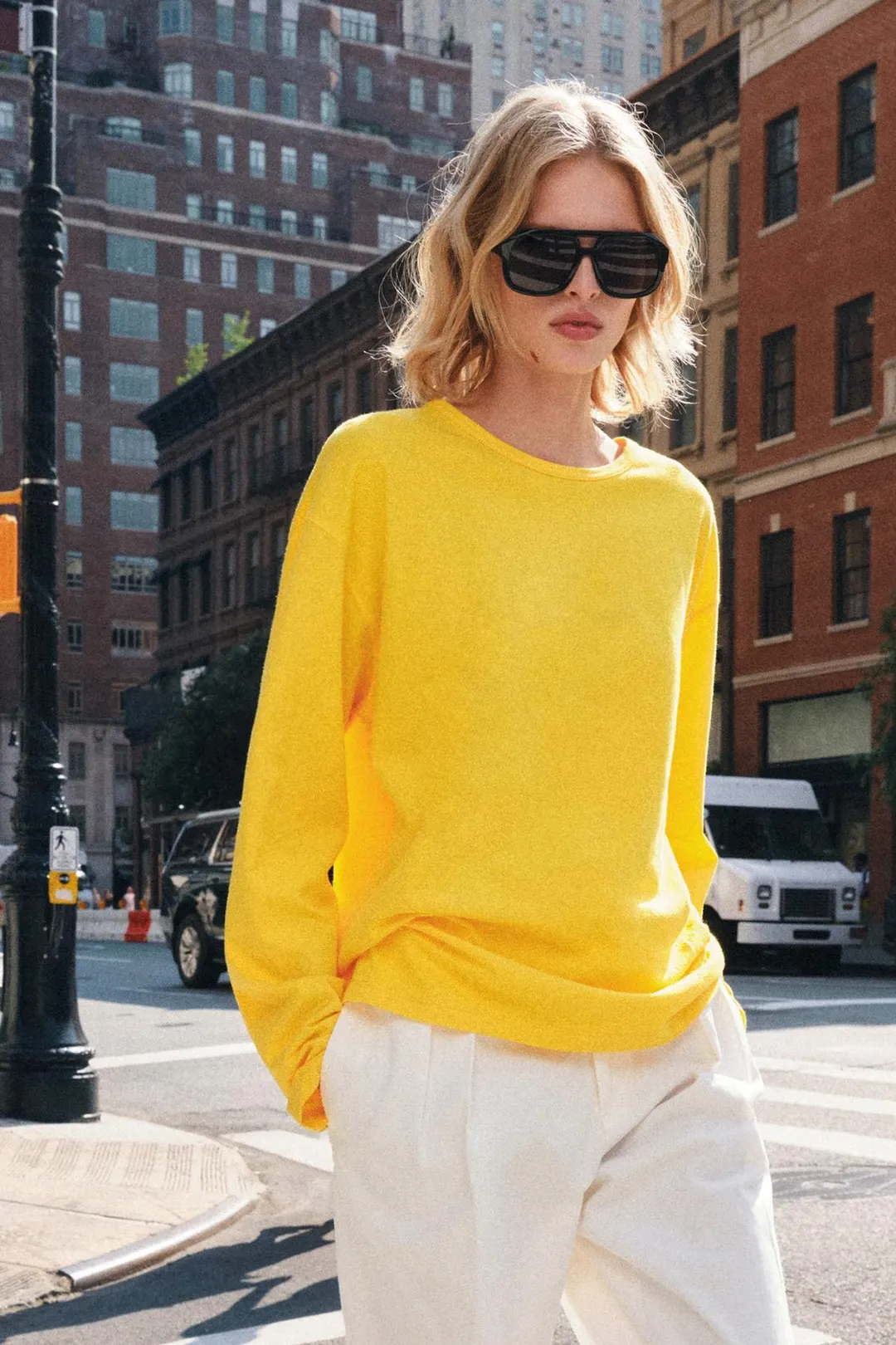 Футболка из хлопка и льна, Zara