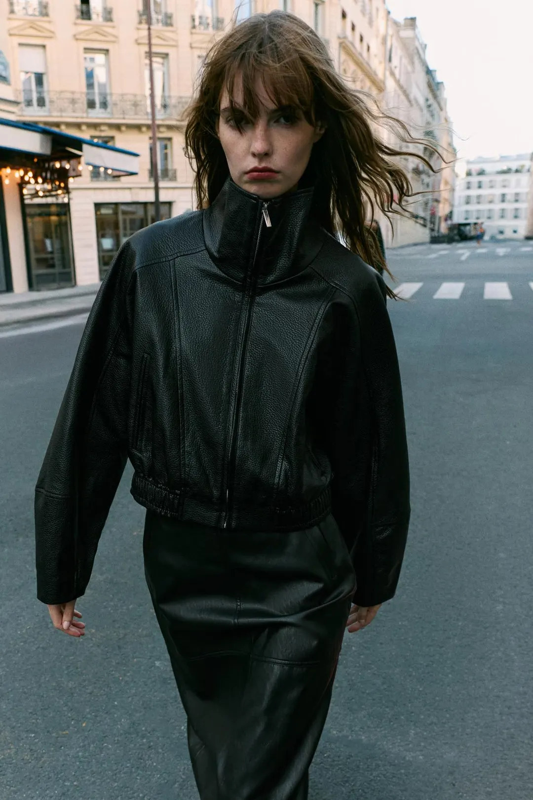 Куртка короткая под кожу, Zara