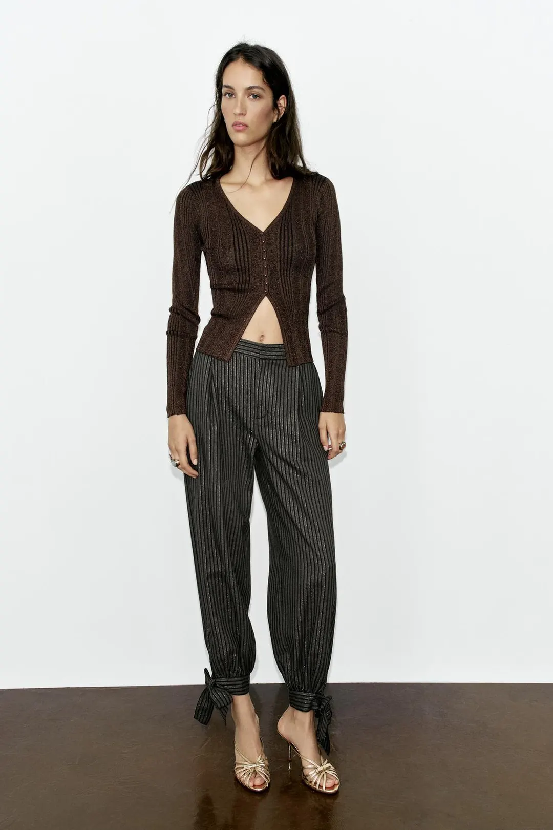 Жакет с металлизированной нитью, Zara