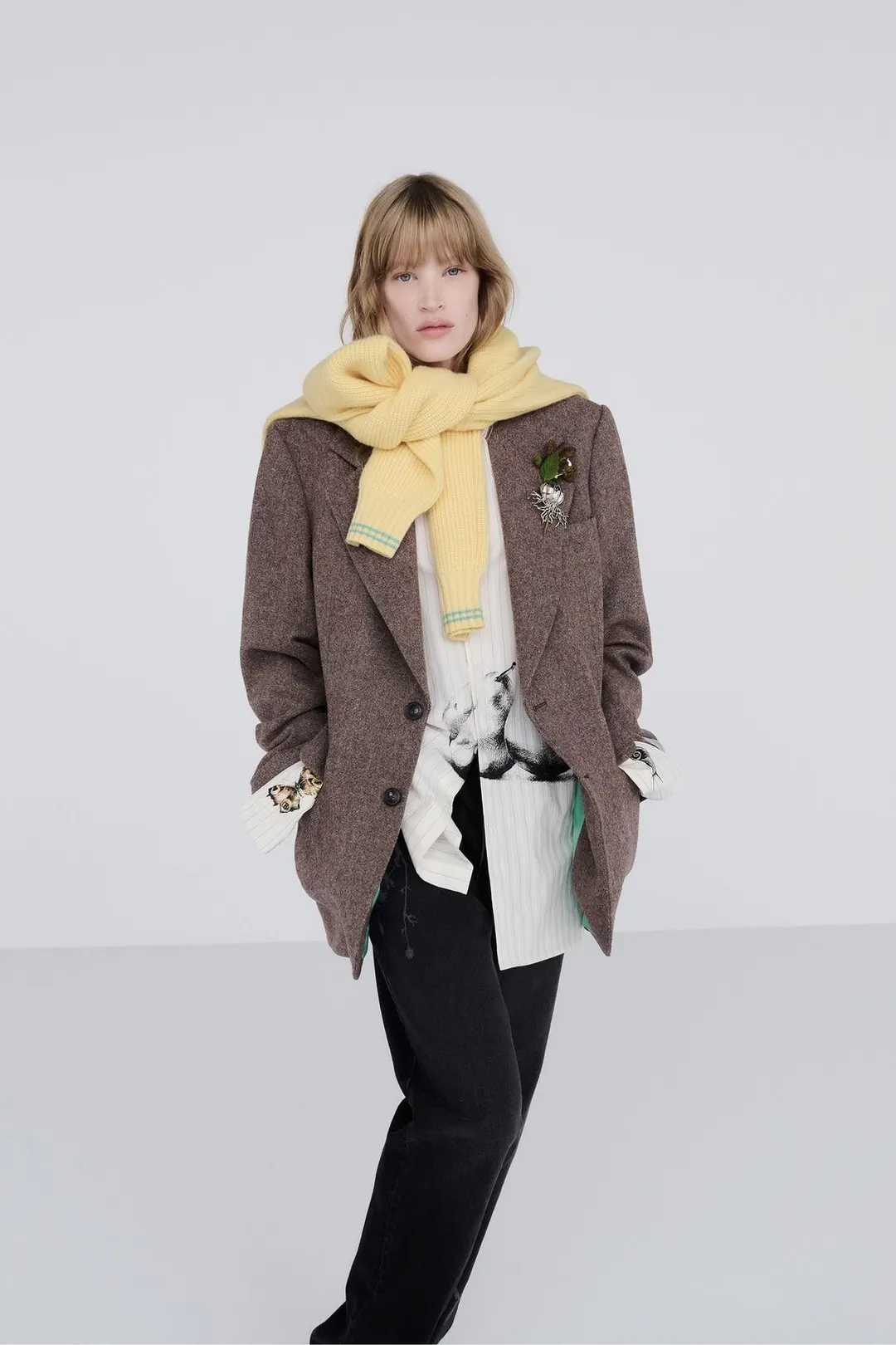 Костюмный блейзер из 100% шерсти, Zara