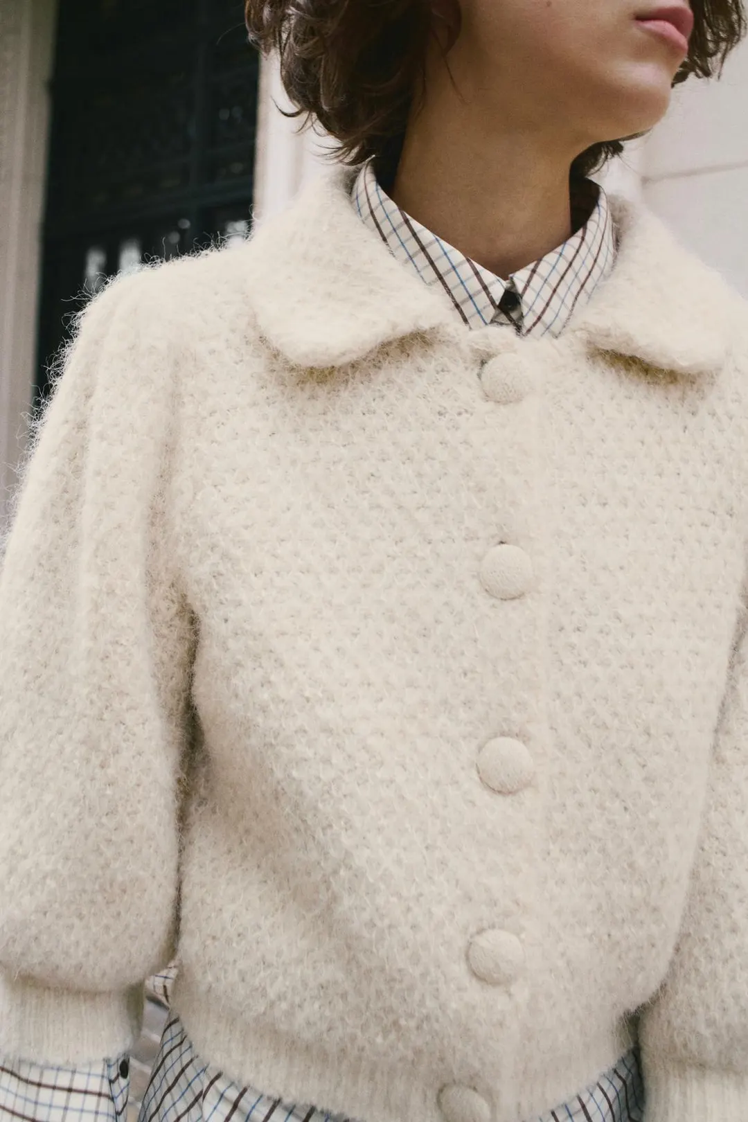 Кардиган с рукавами-фонариками, Zara